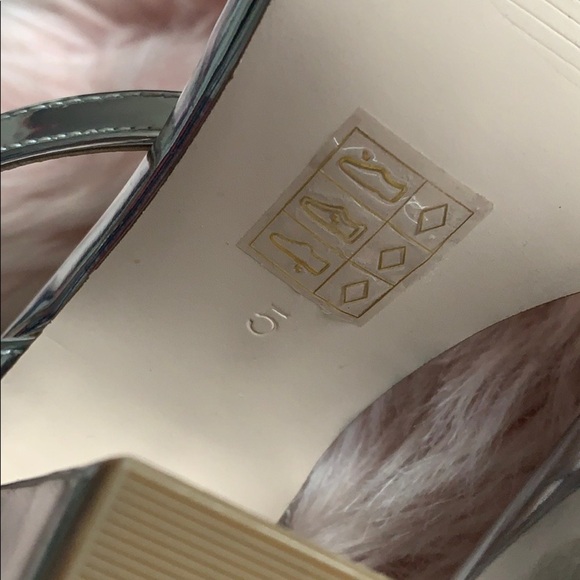 ASOS Hermione Silver Mirror Block Heel Sandals - Picture 4 of 11